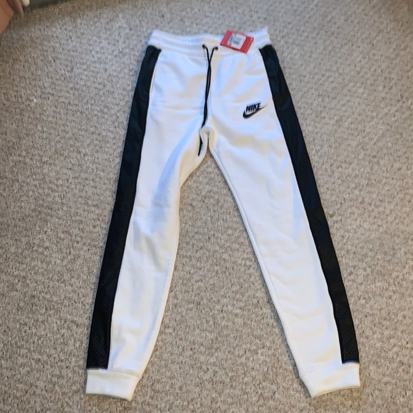 Nike NSW nocta fleece tech white jogger pants pleather 749128 Nikelab - Picture 1 of 9